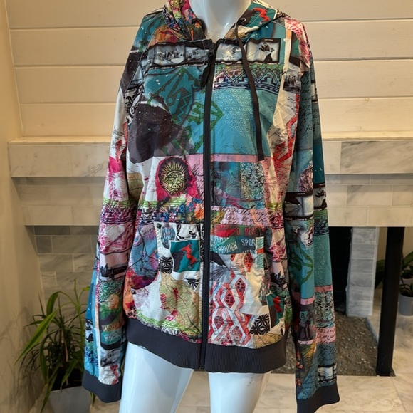 Oxbow French Surf Brand Wind Stopper Unisex Wndbreaker Jacket Multiclored Size L - Picture 2 of 14